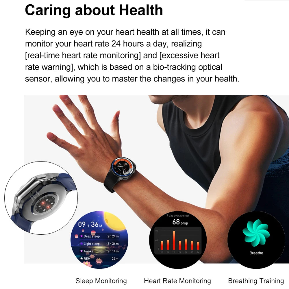 2025 New For OPPO Watch X Smart Watch 4GB Large Memory Music Video Player TWS Headphones AMOLED HD Business High-end Smartwatch