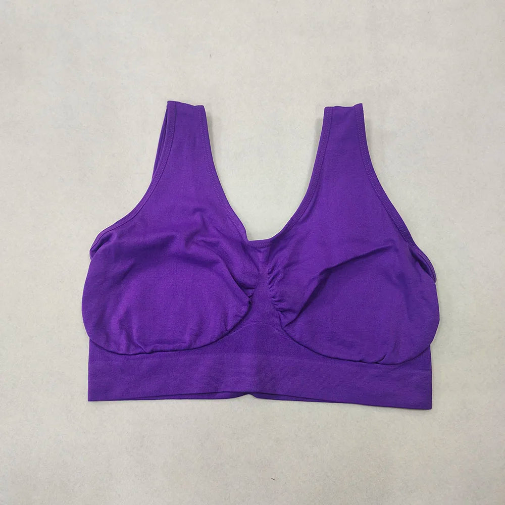 Sports Yoga Bra Women Seamless Push Up Sleep Brassiere Underwear