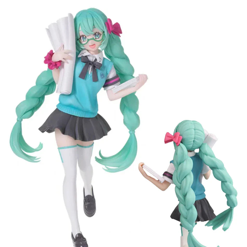 Student Girl Hatsune Miku  Action Figures Fashion Figure Model Miku Room Decorations PVC Collection Model Doll Toy
