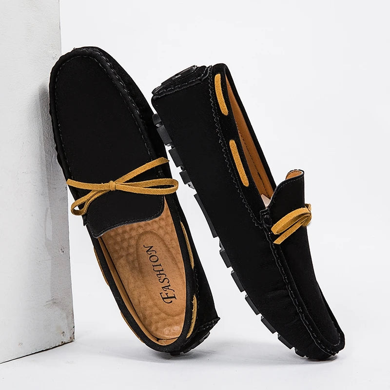 Leather Men Shoes Luxury Brand Casual Slip on Formal Loafers Moccasins Italian Black Male Driving 2023
