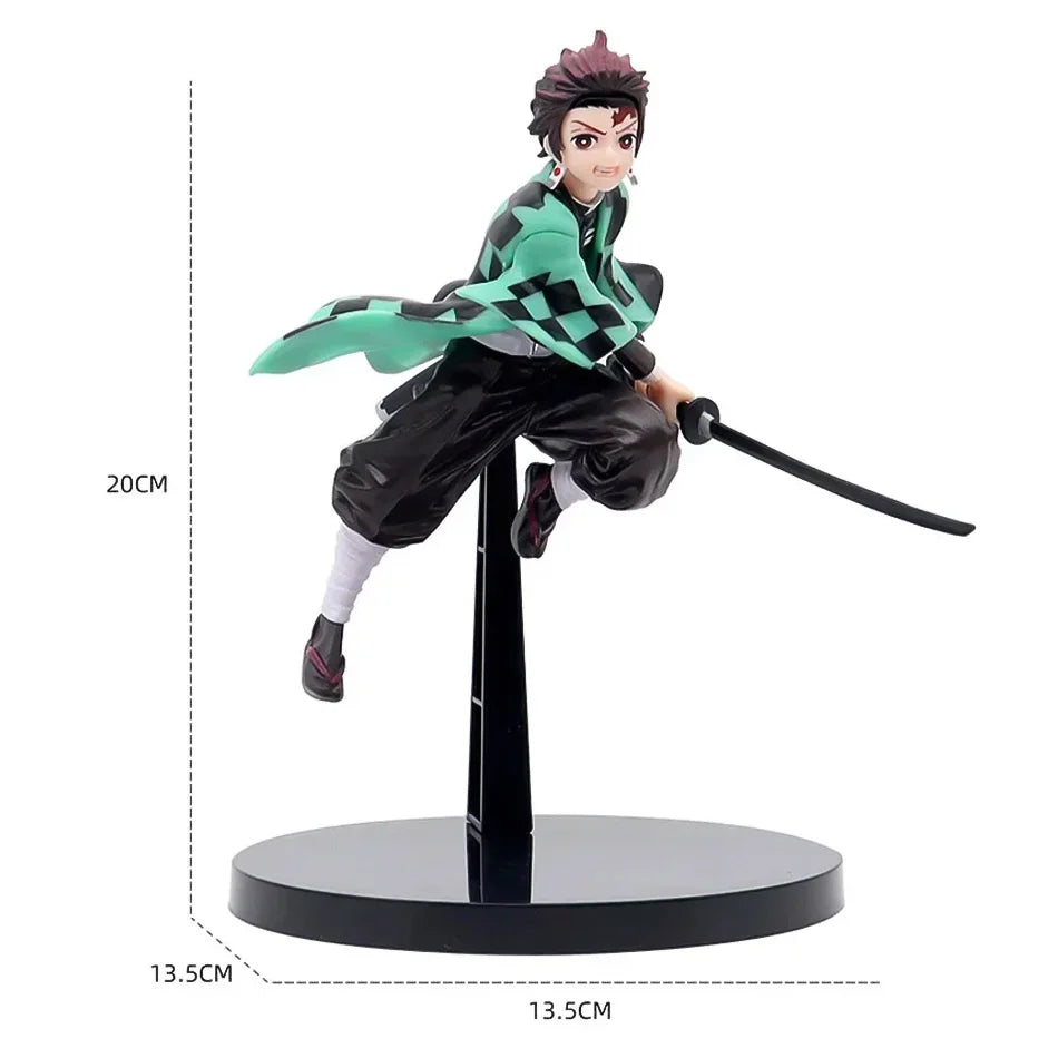 12-20cm Hot Anime Demon Slayer Figure Nezuko Tanjirou Zenitsu Inosuke Kyoujurou Giyuu Kawaii Qposket Figural PVC Model Toys Gift