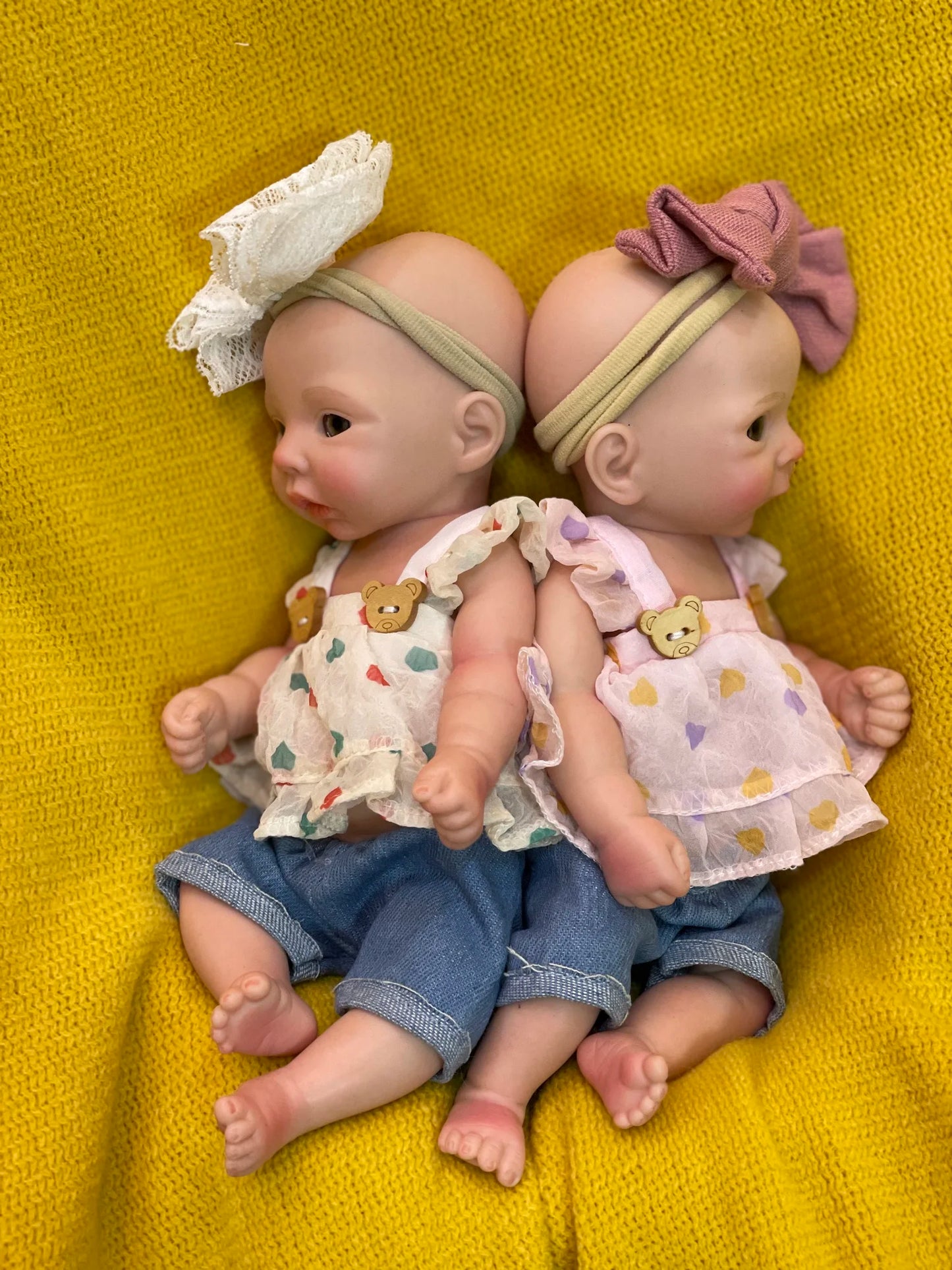 8styles/26cm Open and Close Eyes Cute Soft Full Body Solid Silicone Girl 3D Painted Skin Lifelike Real Corpo De Silicone Doll