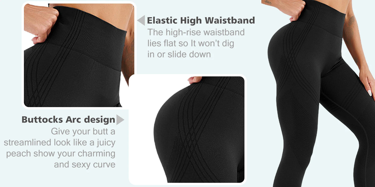 Women's Yoga Leggings High Waisted Leggings Soft Athletic Tummy Control Pants