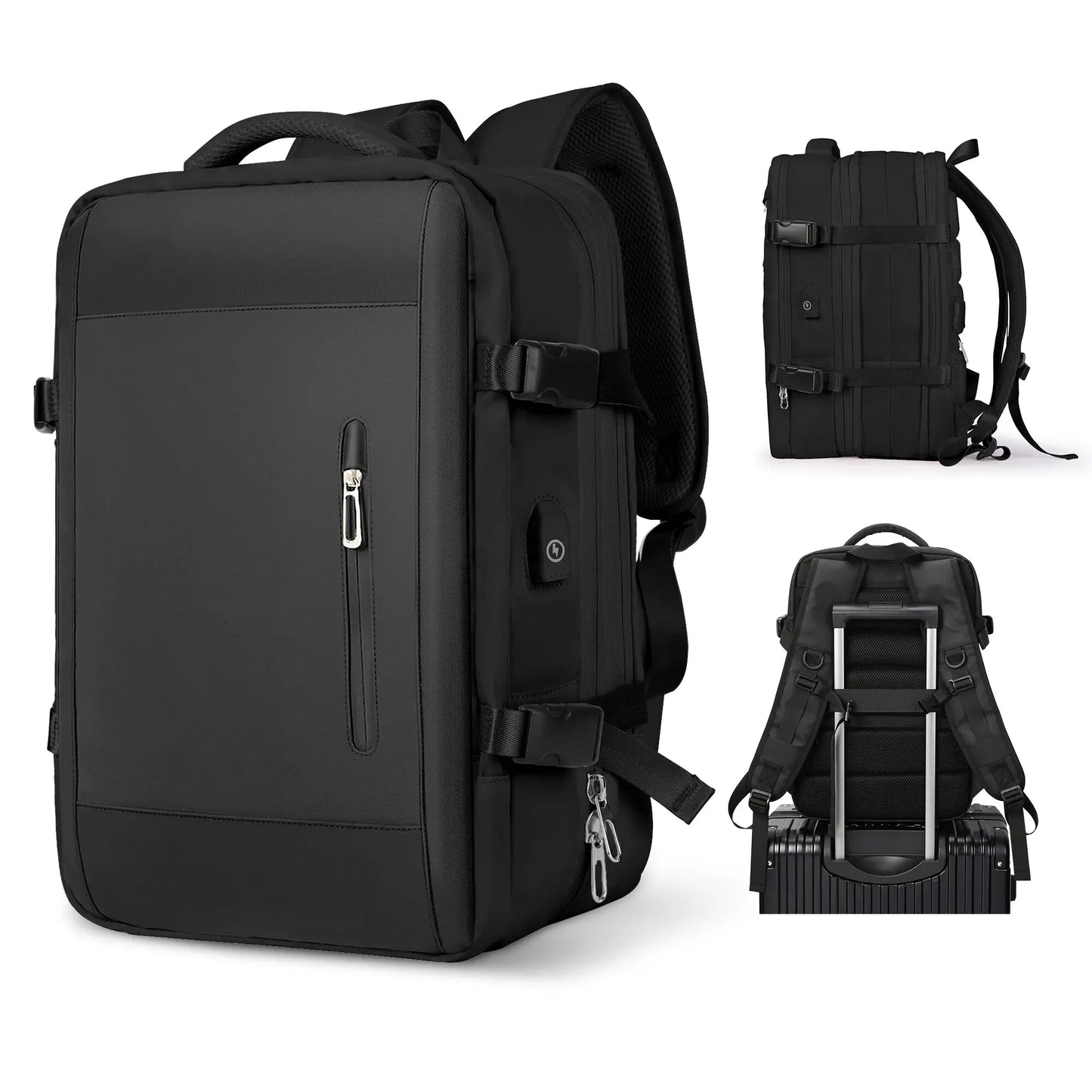 Likros Men Backpack Business Travel Backpack Carry on Waterproof Expandable Backpacks Large Capacity Weekend Traveler Laptop Bag