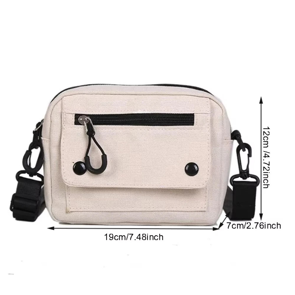 Women Canvas Handbags Korean Mini Student Bag Cell Phone Simple Small Crossbody