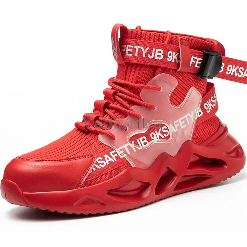 Work Safety Boots Men Women Shoes Steel Toe Safety Work Shoes Indestructible Shoes Anti-smash Fashion Sneakers Work Footwear