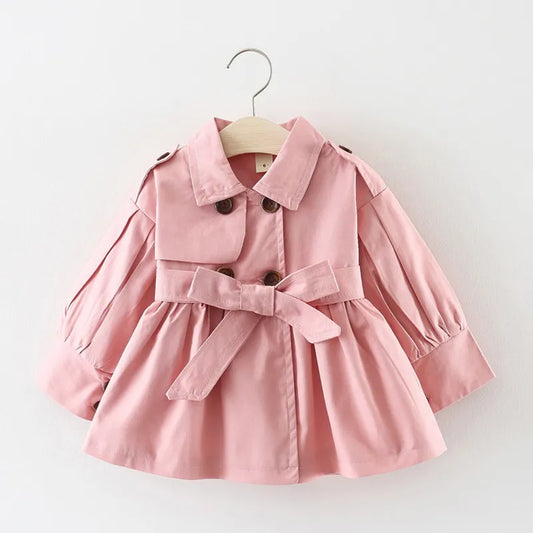 Baby Trench Coat Cotton Autumn Spring Baby Girl Clothes Kids Jackets for Girls Coats