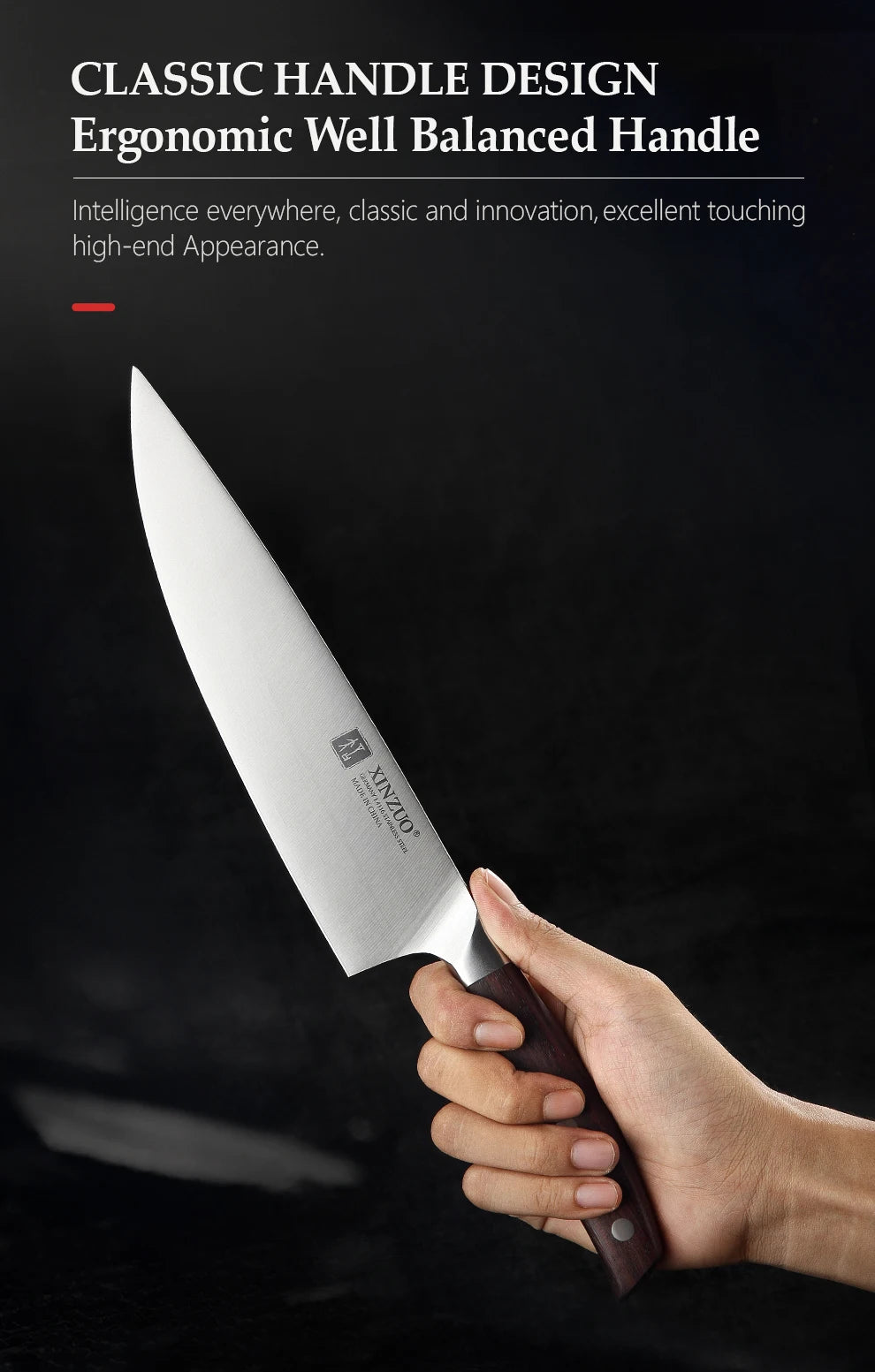 Professional Full 7 PCS Knife Set German 1.4116 Stainless Steel Kitchen Knives Sets