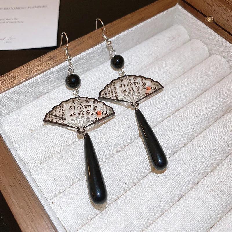 Neo-chinese Style Bamboo Joint Flower Earrings Imitation Pearl Fringe Earring New National Tide Personality  Earrings for Women