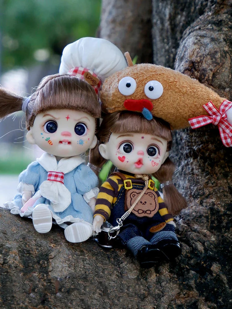 bjd doll Dolls for girls Labbu doll pocket mini blyth girl Doll Barbi cry Baby Rainbow Ball jointed doll Mobile phone Decoration