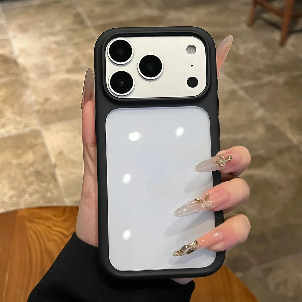 Intelligent Camera Touch Button Crystal Clear Phone Case for iPhone 17 Pro Max 17 Pro 17 Air Transparent Shockproof Cover Funda