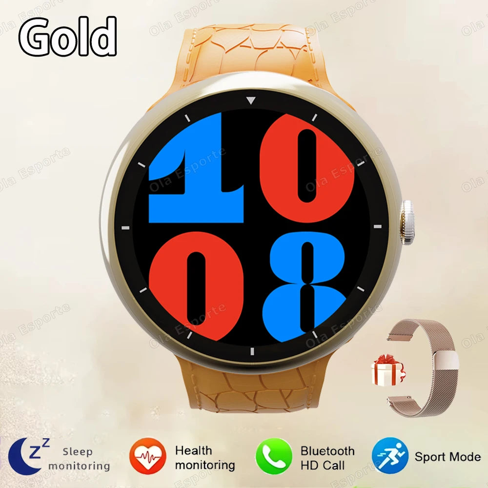 New Smart Watch Women AMOLED Screen Bluetooth Call NFC GPS Tracker Compass Sport Watches Fitness Clock Men Smartwatch Waterproof
