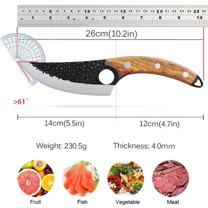 Sharp Chef Meat Cleaver Butcher Boning Knife Stainless Steel Slicing Meat Fish Fruit