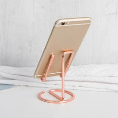 1PC Metal Lazy Wire Mobile Phone Portable Holder Gold For Ipad Mobile Phone