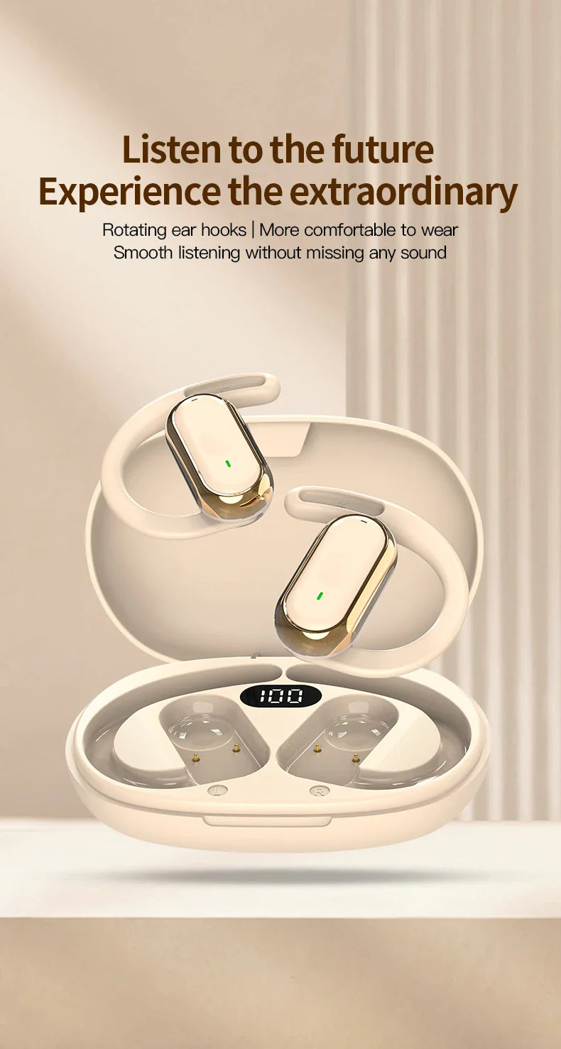Wireless Headphone Bluetooth Headset Smart Adjustable Touch Sports Waterproof Earbuds Stereo Music Earphone For All Smartphone