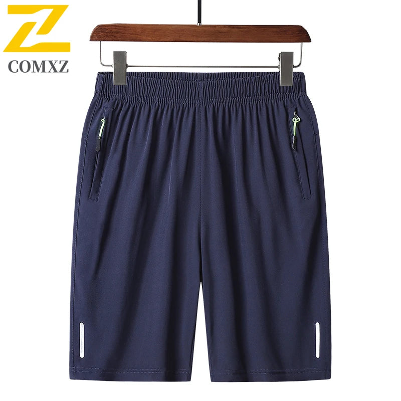 2025 New Trendy Ice Silk Quick-Dry Casual Outdoor Sports Shorts for Men - Large Size 5-Inch Shorts, Breathable & Comfortable
