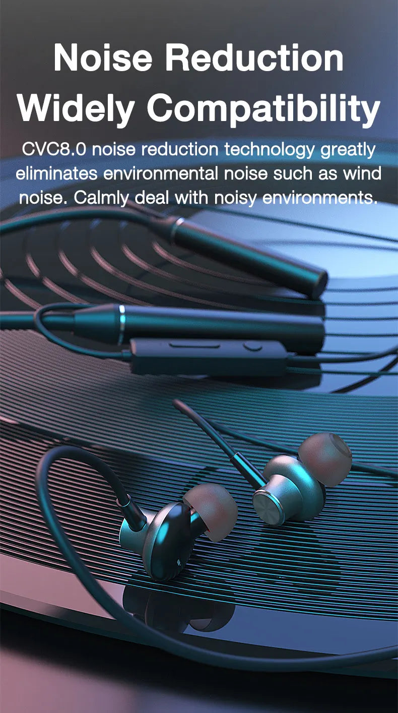 Wireless Headphones 180 Hour Endurance Bluetooth Bass Headset with Mic Stereo Neckband Earphones Sport Auriculares For TF Card