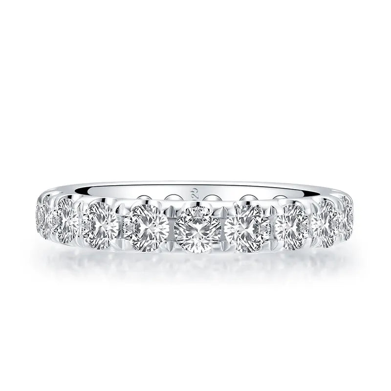 4.0mm  Moissanite Diamond Ring 925 Sterling Silver Classic Wedding Ring Single Head Ring Women's Wedding Jewelry Gift