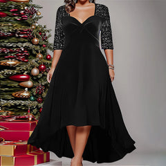 Plus Size Dress Women Evening Black Elegant Vestidos Formal Occas Dress