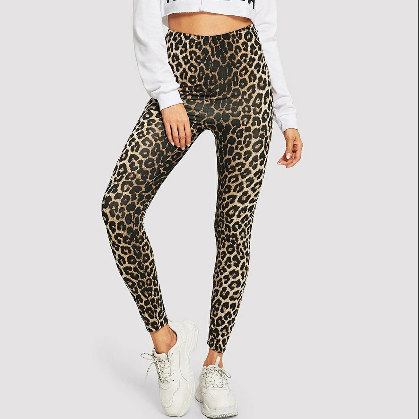 Leopard Print Leggings Women's High Waisted Yoga Pants Fitness Push Up Leggins