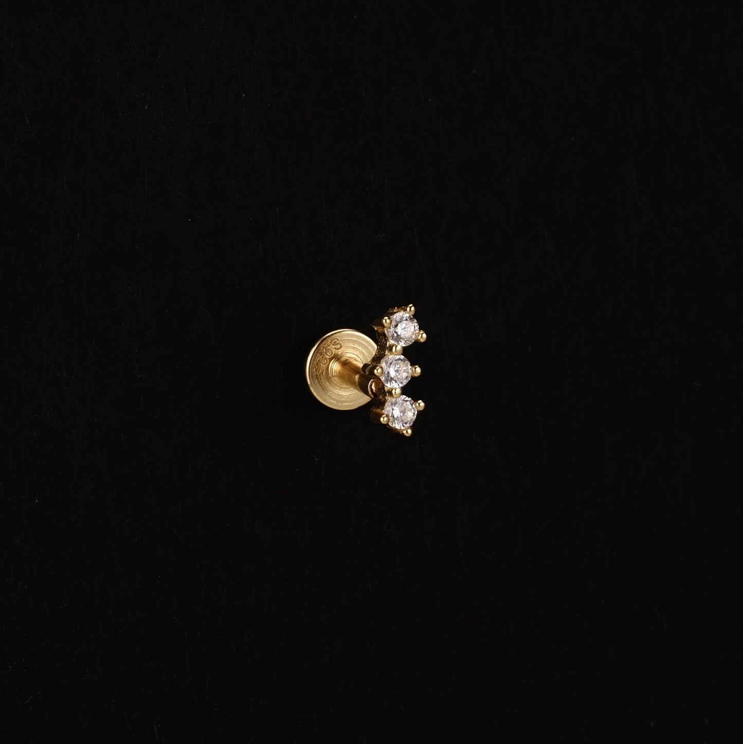 AIDE Heart Round Ball Flat Helix Piercing Earring 925 Sterling Silver Ear Studs Geometric Zircon Exquisite Trinket Studs Aretes