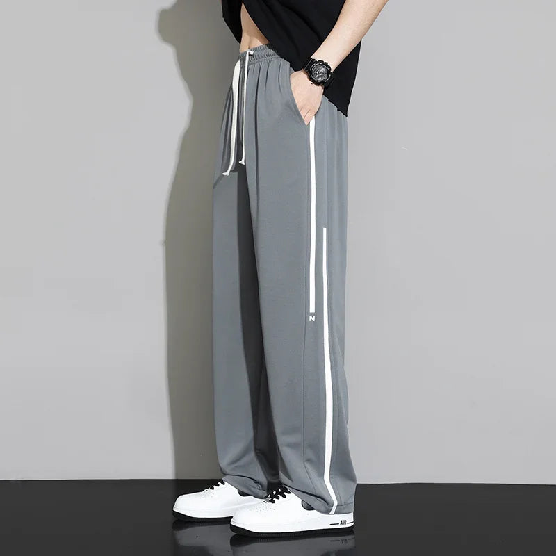 Sweatpants Men Joggers Wide Leg Pants Neutral Breathable Loose Outdoor
