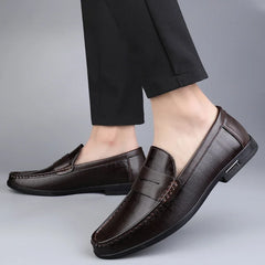 Genuine Leather Men Shoes Casual Men Loafers Breathable Office Formal Shoes Men