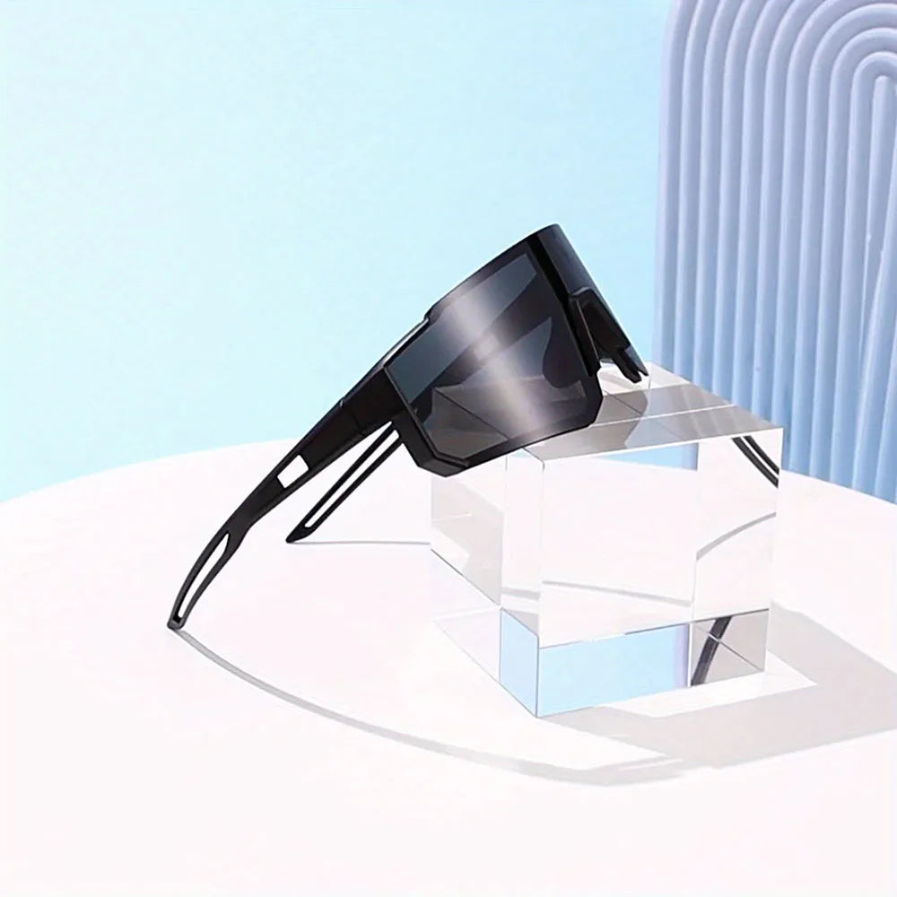 Men's Oversized Cycling Sunglasses Eyewear Bicycle Goggles Windproof Glasses Polarized Lens Road Riding Bike