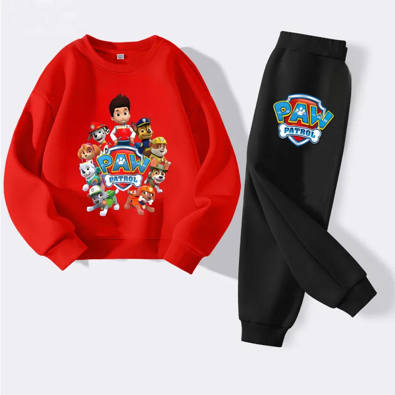 PAW Patrol Printed New Boys Pullover and Trousers 2 Piece Sets Autumn Kids Casual Hoodies Set Spring Children Sweatsuits