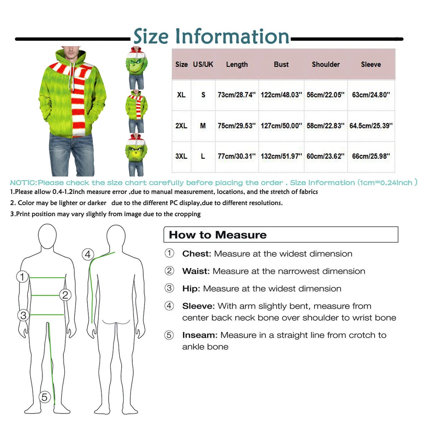 Christmas Fashion Print Loose Men'S And Women'S Thin Hooded Sweater