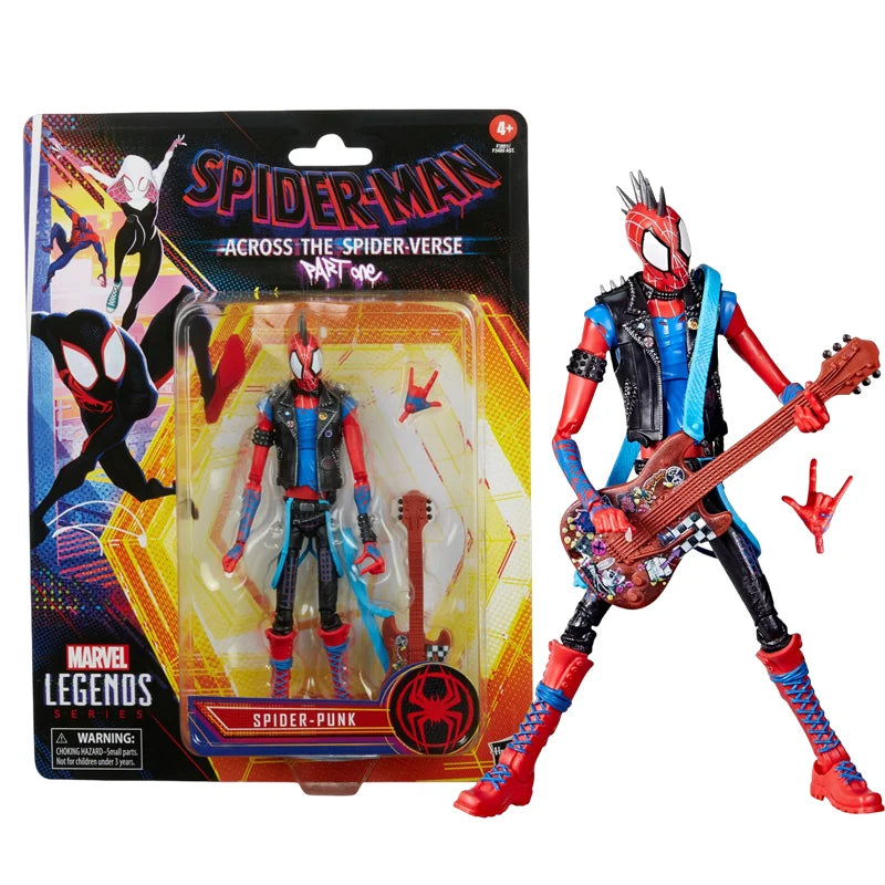 Hasbro SPIDER PUNK Spider Man Across the Spider Verse Action Figure Hobie Brown Toys Statue Model Doll kids for Toy Gift