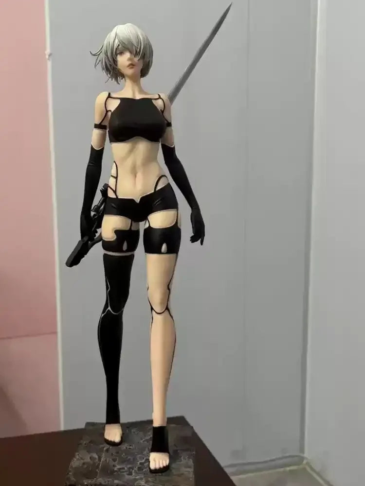 Nier Automata Anime Peripherals Otaku Collectibles A2 Battle Damaged Ver 2b Statues 50cm Garage Kits Replica Version Collectbles