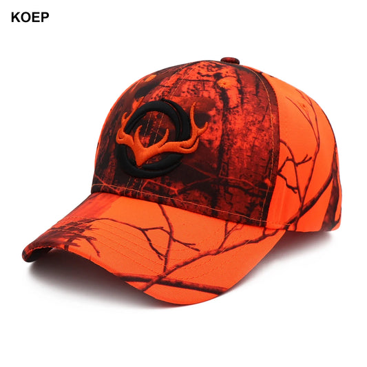 KOEP New Camo Baseball Cap Fishing Caps Men Outdoor Hunting Camouflage Jungle Hat 3D Deer Embroidery