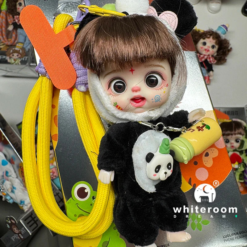 Mini Doll Dolls for girls Labbu doll pocket blyth Boy girl Doll Barbi cry Baby Rainbow Ball jointed doll Mobile phone Decoration