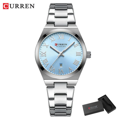 CURREN Women Watches Fashion Gold Stainless Stain Steel Ladies Watch Waterproof Quarzt Wristwatch Romatic Girlfriend Gift