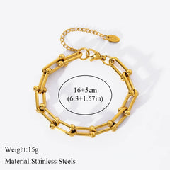 316L Stainless Steel Gold Color Thick Necklace For Women Fashion Choker