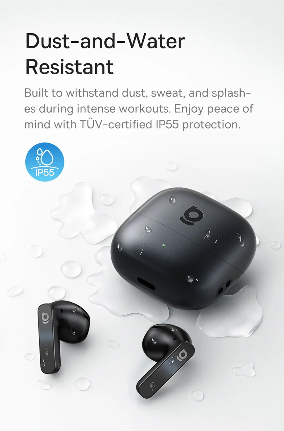 Baseus Bass BS1 NC -40dB Realtime Adaptive ANC Wireless Earbuds Bluetooth 6.0 Semi-Open Earphones LDAC Hi-Res Audio 6-Mic AI ENC