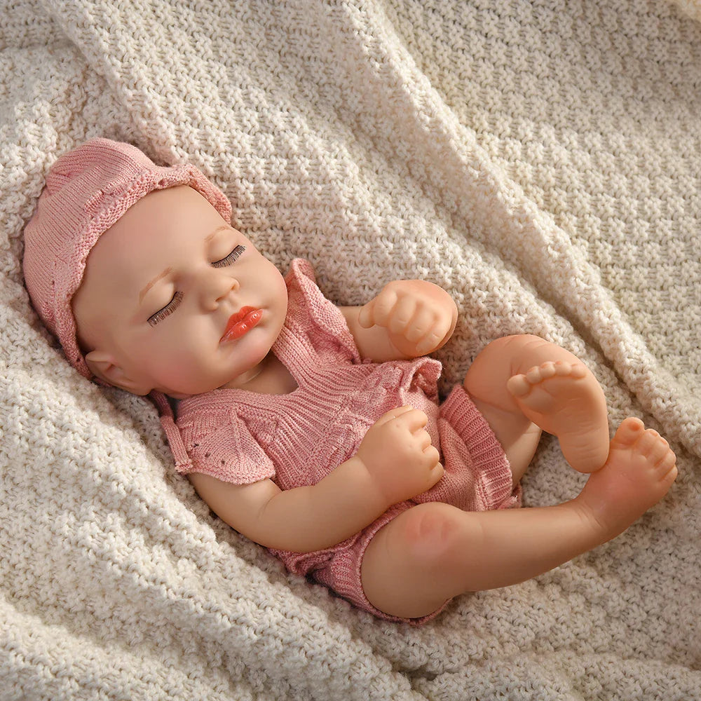 16 Inch 40cm Loulou Full Body Soft Vinyl Girl Reborn Baby Doll Lifelike Bebe Reborn Doll Toys Realistic Baby Doll Toys