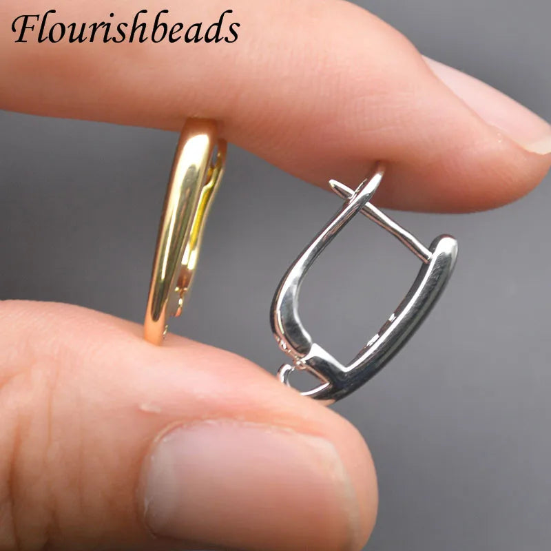 18k Gold Color Anti Fading Smooth Earring Hooks Shvenzy for Women DIY Wedding Christmas Earrings Jewelry Accessories 30pcs/lot