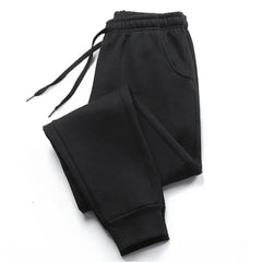 Mans Sweatpants Autumn Winter Print Fleece Warm Jogging Pants Male Outdoor