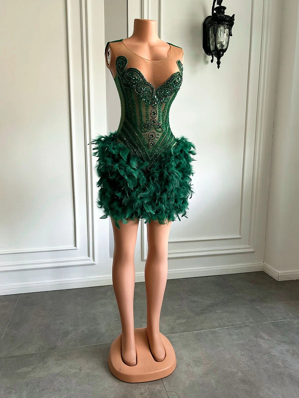 Homecoming Dresses: Luxury Beaded Diamond Women Cocktail Dress