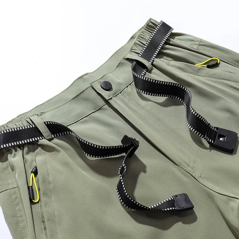 Men's Summer Stretch Hiking Pants Casual Quick Dry Breathable Thin Trousers