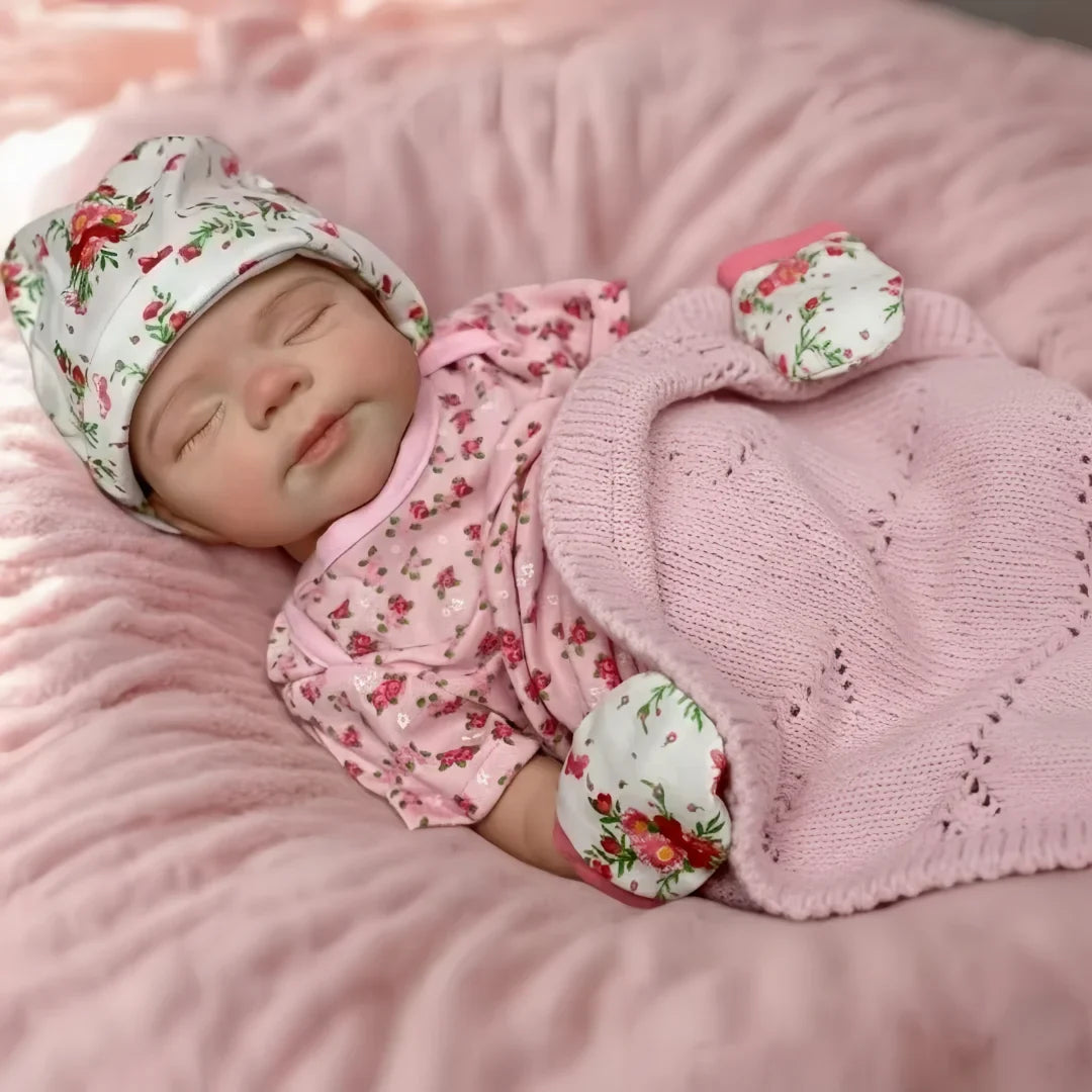 Open Mouth & Washable18Inch Pascale Whole Body Solid Silicone Bebe Reborn Girl Doll 3D Paint & Unpaint Skin Lifelike Newborn Dol