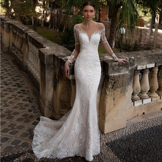 White Bridesmaid Dresses: Wedding Dress For Bride Detachable Royal Train Button