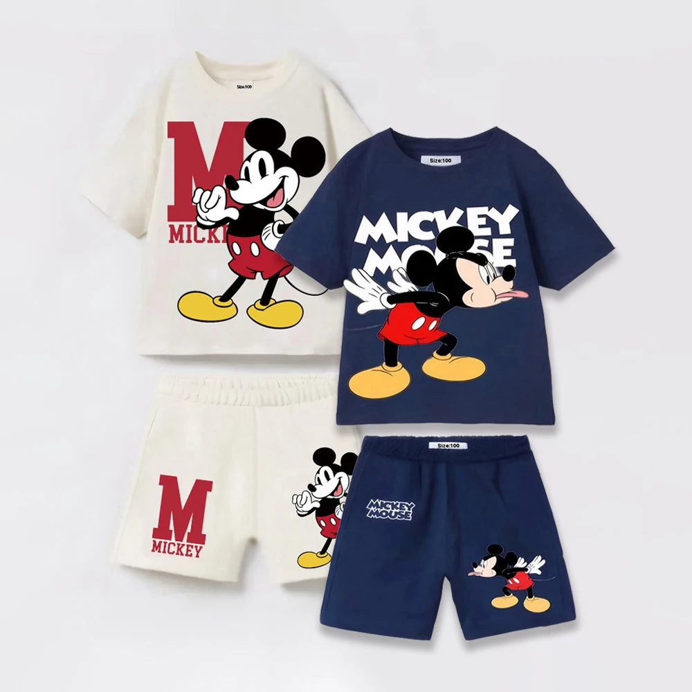 2Pcs Fashion Toddler Boy Clothes Sets Summer Cotton Short Sleeve Tees + Shorts Kids Outfits For holiday Child Clothes