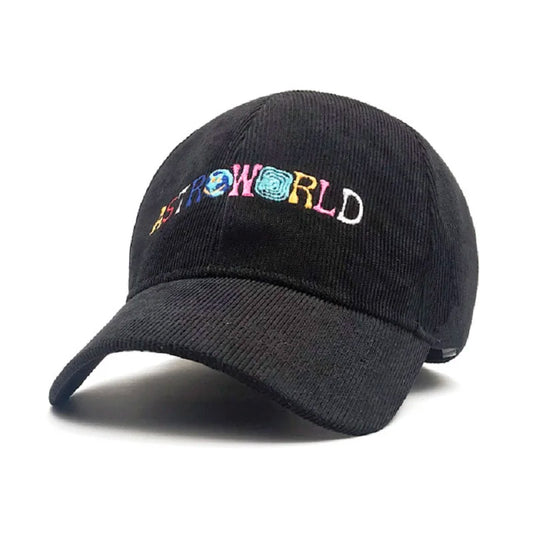 Spring Autumn Corduroy Baseball Caps Men Women Vintage ASTROWORLD Letter