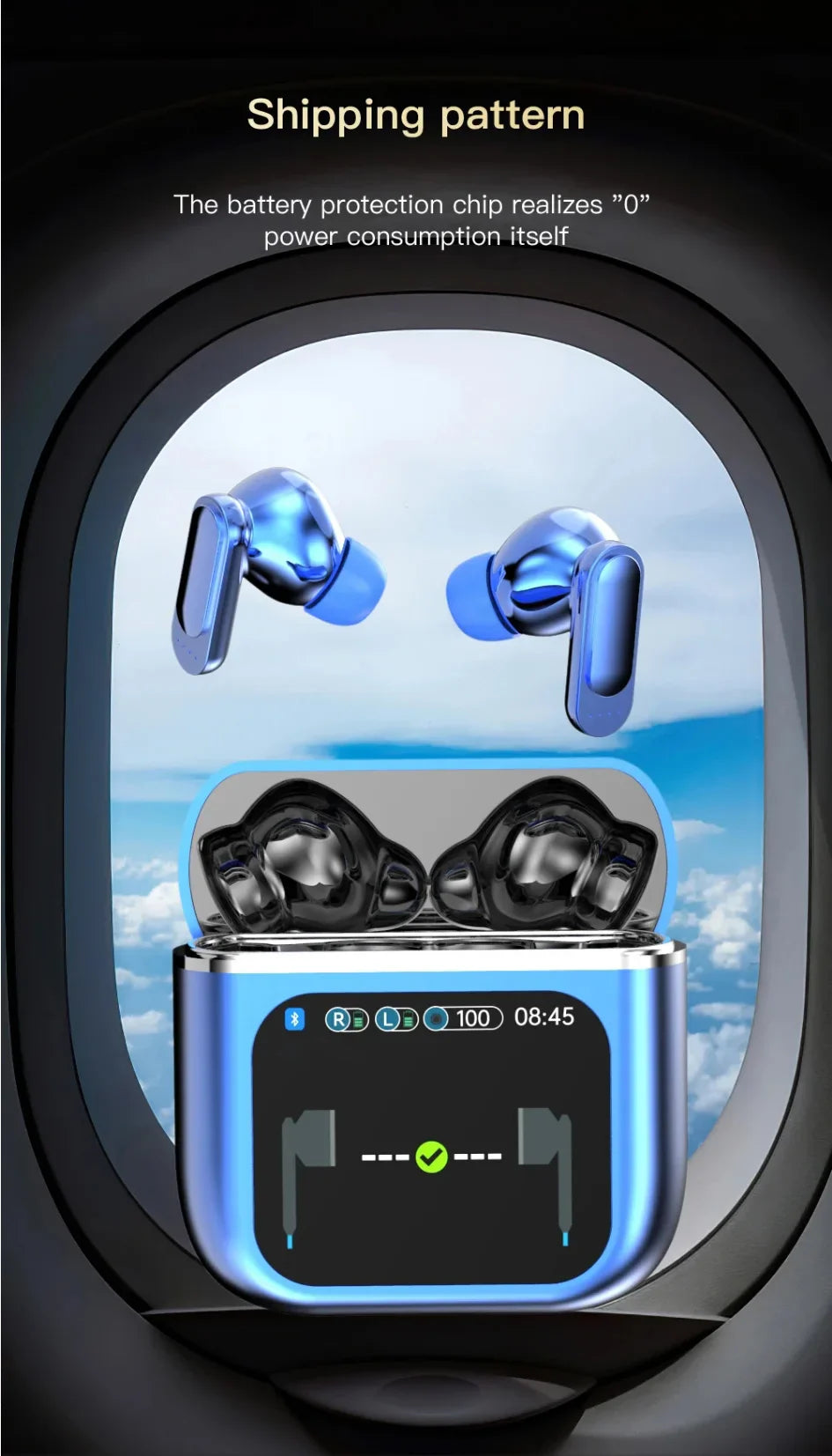 SE60 Wireless Earphones Bluetooth 5.4 LED Display Gaming Headset Sport Headphones HIFI Sound Low Latency Earbuds