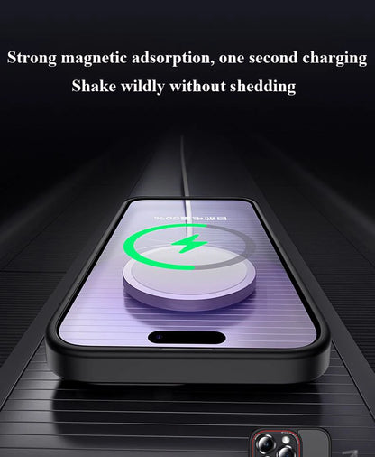 Matte Bumper Magnetic Clear Case For iPhone 15 14 13 12 Pro Max Plus Magsafe Wireless Charge Full Lens Protection Cover