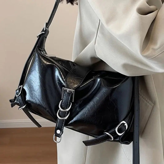 PU Leather Crossbody Bag Designer Handle Handbag Women Classic Solid