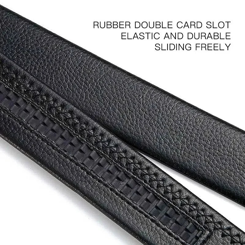 Business Men's Belt Metal Automatic Buckle Work Belt High Quality Men 120cm Leather Belt Business